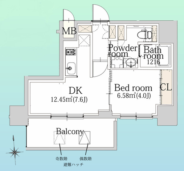 【間取り】 | エスライズ難波Ⅲ