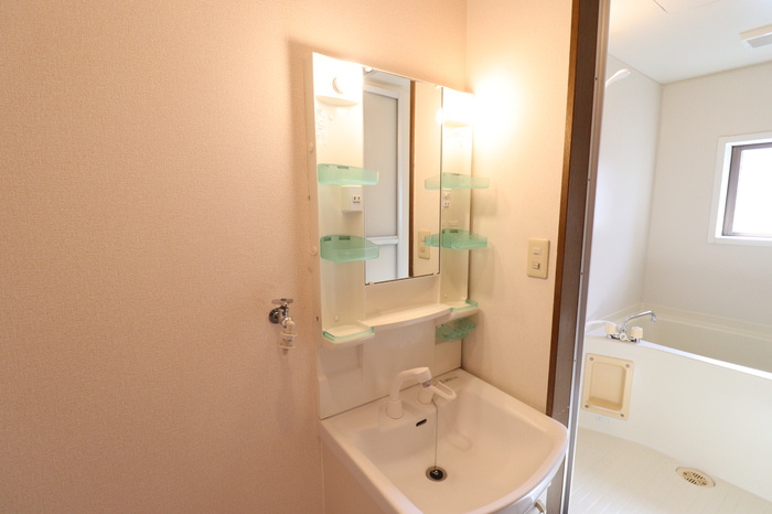 熊本市南区野口１丁目のアパートの独立洗面台