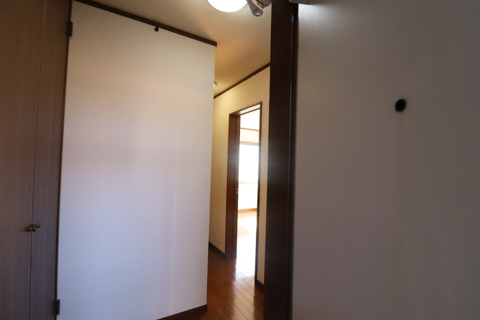 熊本市南区野口１丁目のアパートの玄関