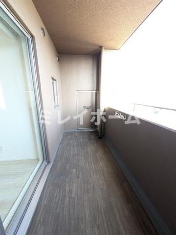 レジディア島津山のバルコニー