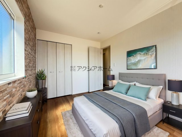 東村山市野口町３丁目・全3棟　新築一戸建　2号棟の寝室|洋室6帖（家具はCG画像での表示になります）