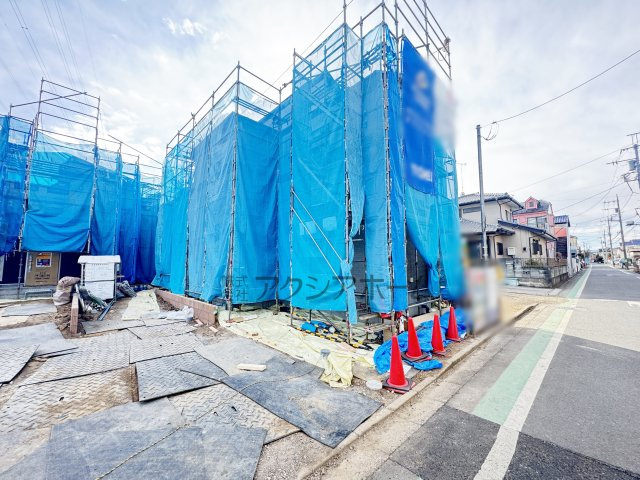 東村山市野口町３丁目・全3棟　新築一戸建　2号棟の外観|全体現地写真（2025年12月4日撮影）