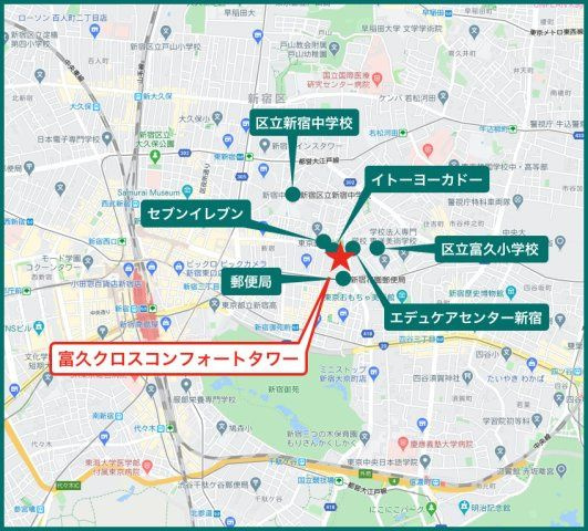 富久クロスコンフォートタワーのロビー