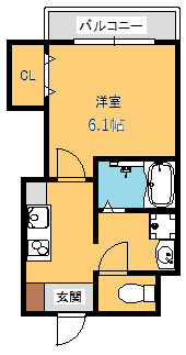 みおつくし岸里Ⅱの間取り