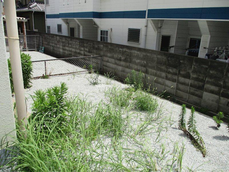 明石市西明石東町の賃貸マンションの庭