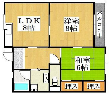 明石市西明石東町の賃貸マンションの間取り
