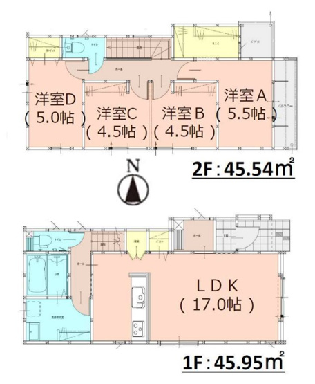 【間取り】 | 福岡市東区美和台4丁目3期　2号棟（全2棟）【仲介手数料無料・0円】 | 平日、土日祝日もお好きな日時にご見学可能です。お気軽にお問合せ下さい。