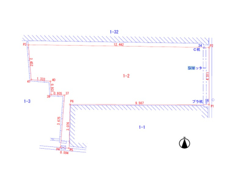 北区曽根崎　事業用地の土地図