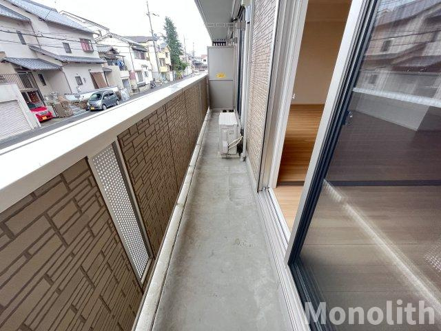 カーサ高善B棟のバルコニー