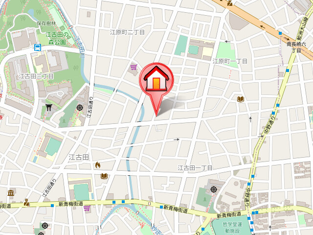 中野区江原町１丁目のアパートの地図