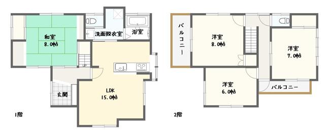 【間取り】 | 富士宮市淀平町　中古戸建て　全1棟