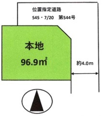 【区画図】 | 川越市吉田　建築条件なし売地　東武東上線『霞ヶ関駅』徒歩17分　【名細小学区】