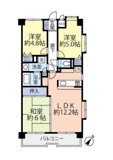 【間取り】 | ロマネスクウイングヒル大池