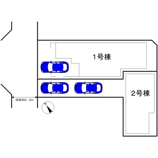 【区画図】 | 並松町　新築分譲住宅　全２区画 | 令和７年１２月完成予定♪全２区画♪綺麗なお住まいで新生活始めませんか！現地見学・ご内覧をご希望の際はイエストアまでお気軽にお問合せ下さい！