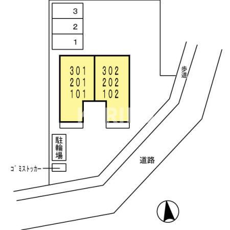 ルーチェ新森Ⅰの区画図
