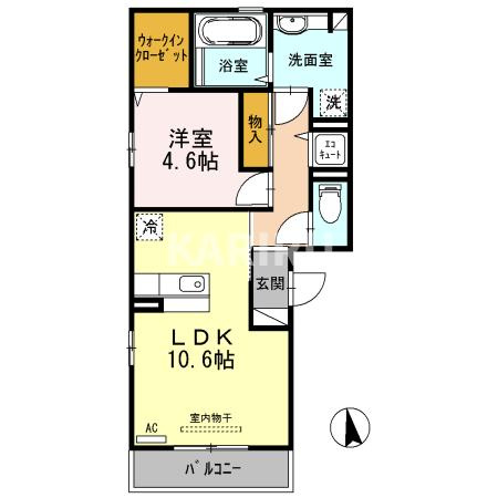 ルーチェ新森Ⅰの間取り