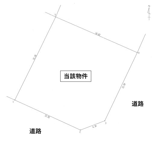 明和2丁目　売地の前面道路含む現地写真