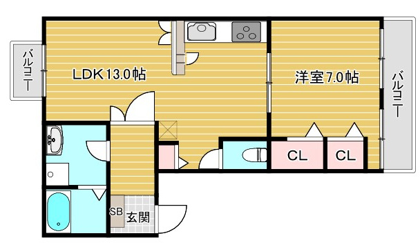 【間取り】 | ライオンズマンション本山第５