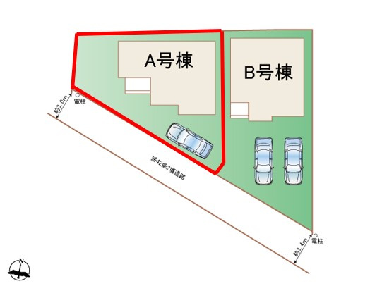 ハートフルタウン上戸祭町2期　Ａ号棟の区画図|Ａ号棟