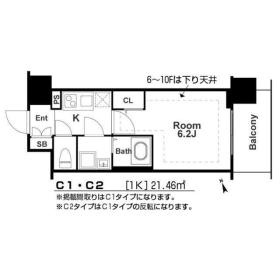 エスリード大阪城南グランデュクスの間取り
