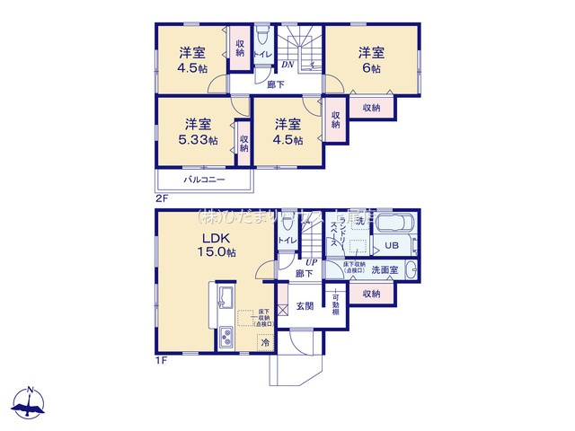 見沼区堀崎町　新築戸建　リーブルガーデン03の間取り|4LDK