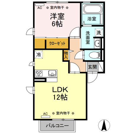 ロゼッタ　Bの間取り