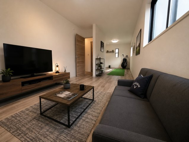 【洋室】 | 【洋室　CG家具設置イメージ】
※画像に含まれる家具家電はCGで作成したイメージです。実際の物件には付帯しません。