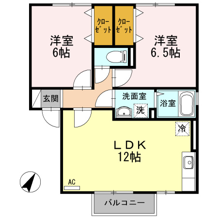 【間取り】 | グレイス　A棟