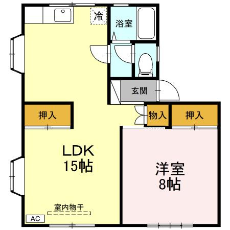 アメニティ津志田　Bの間取り