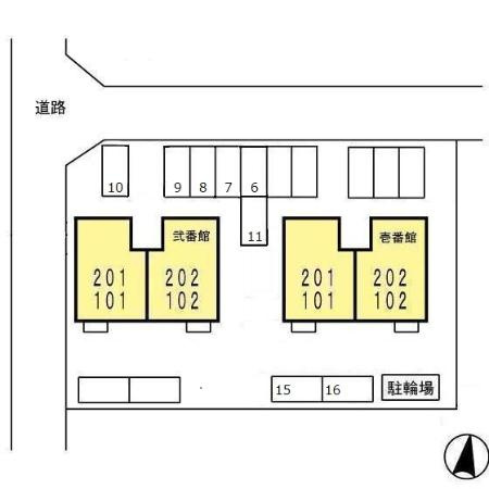 【区画図】 | ハイカムール弐番館