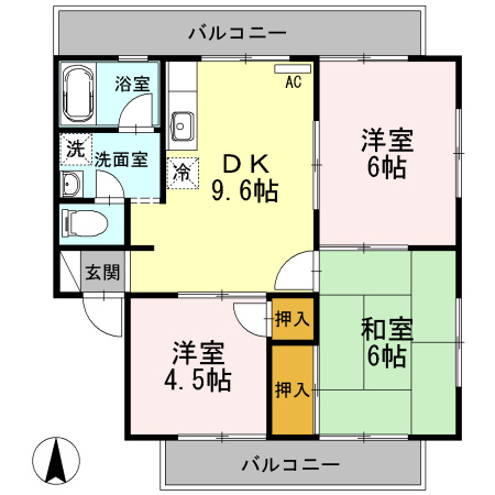 【間取り】 | ブランシェ中須