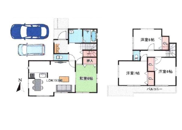 【間取り】 | 毛呂山町目白台4丁目 | ４LDK