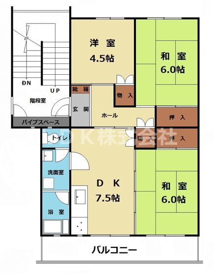 【間取り】 | 専任/西武狭山台ハイツ Ｙ号棟