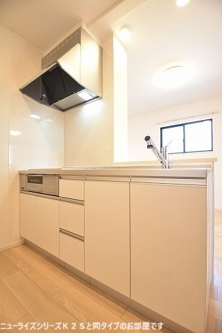 エスタブレＢのキッチン|コンパクトなキッチンで掃除もラクラク