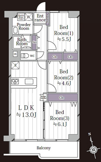【間取り】 | グリーンビュー第3川口