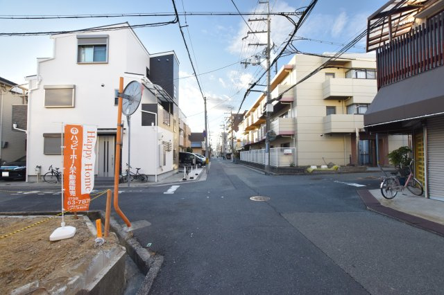 尼崎市富松町1丁目│建築条件付き売土地の前面道路含む現地写真|2025年12月撮影