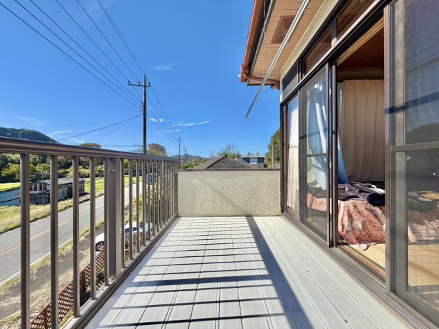 常陸大宮市野田中古物件のバルコニー