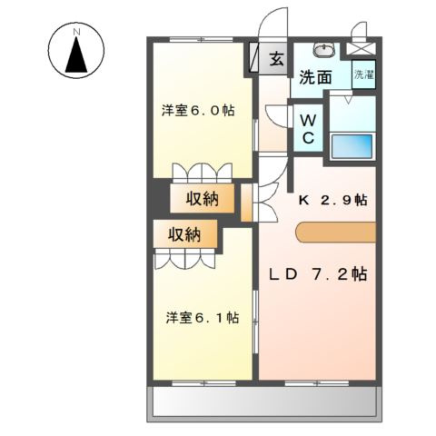 【間取り】 | グレイスコート　Ｎ’ｓ