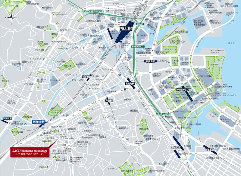 Le'a横濱ウエストステージの地図
