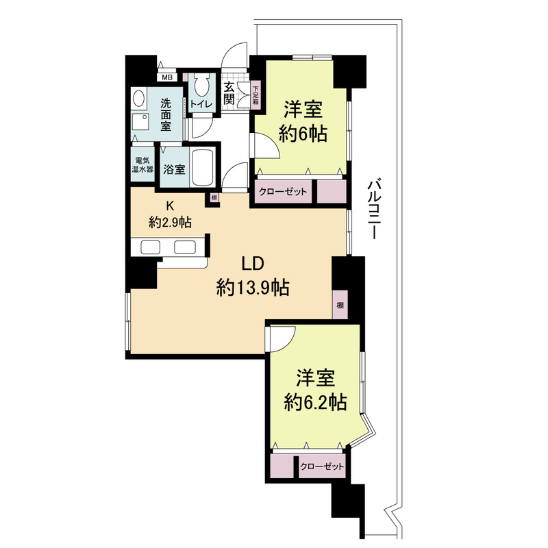 フォレステージュ谷町の間取り