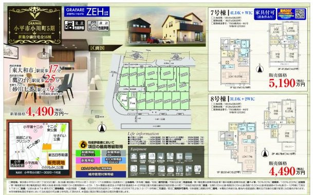 【GRAFARE　ZEH水準仕様】小平市小川町５期のその他|〇本物件の売主が作成した販売用図面です〇