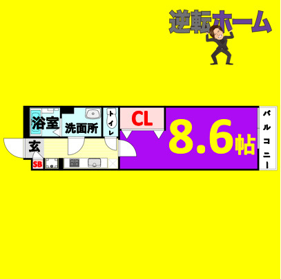 リブリ・新瑞 名古屋市賃貸　仲介手数料無料の間取り