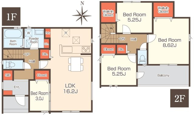 住宅用地・建築条件付き売地　郡山市富田町前川原　富田小・富田中の区画図|建物参考プランになります。