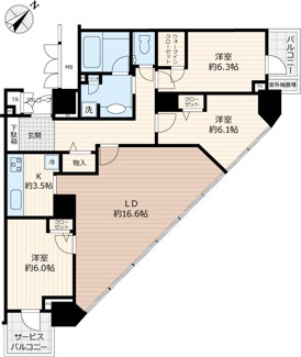 【間取り】 | アップルタワー東京キャナルコート