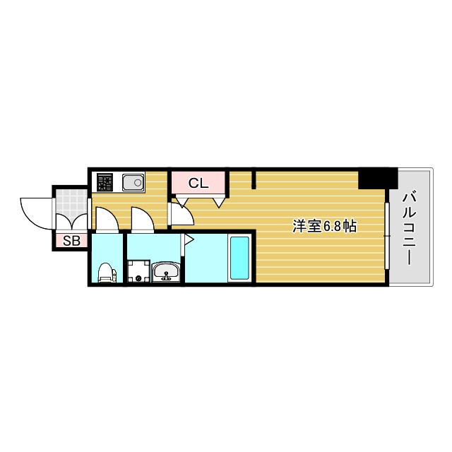 S-RESIDENCE難波大国町Unoの間取り