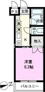 ピュアメゾンティーアンドワイの間取り|バストイレ別の快適な１Ｋ