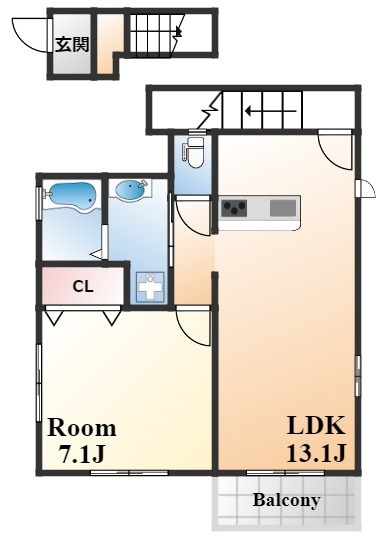 エクソニア篠原本町の間取り