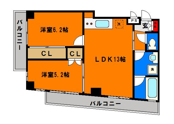 【間取り】 | プレジール弁天 | 2012年完成！設備充実マンション☆