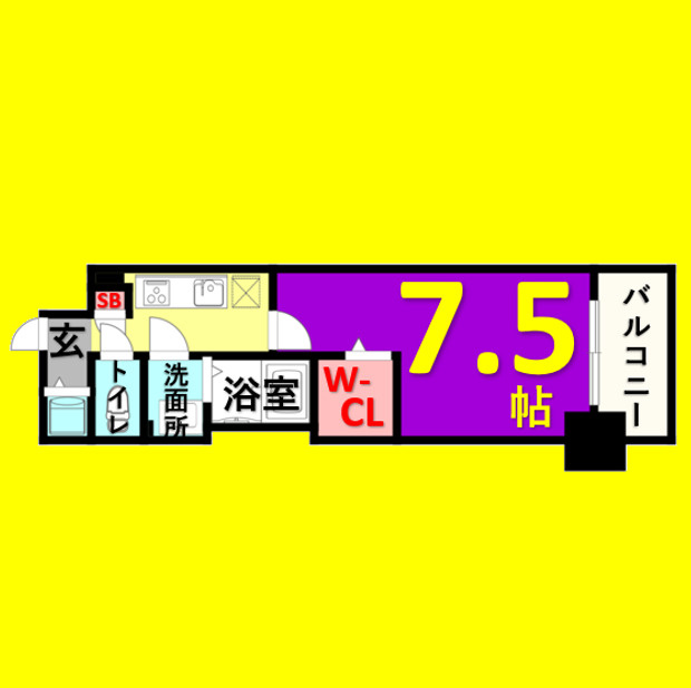 エスリード新栄プライム 名古屋市賃貸　仲介手数料無料の間取り