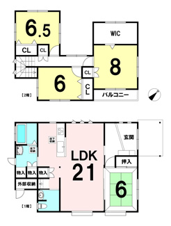 【間取り】 | 野洲市井口　中古戸建